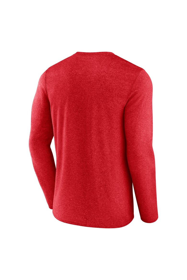 Men's Fanatics Heather Red Washington Capitals Transition Long Sleeve T-Shirt, Alternate, color, Heather Red