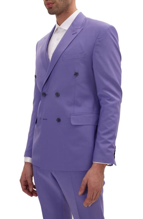 Ron Tomson Super 120s Wool Double Breasted Tuxedo Jacket