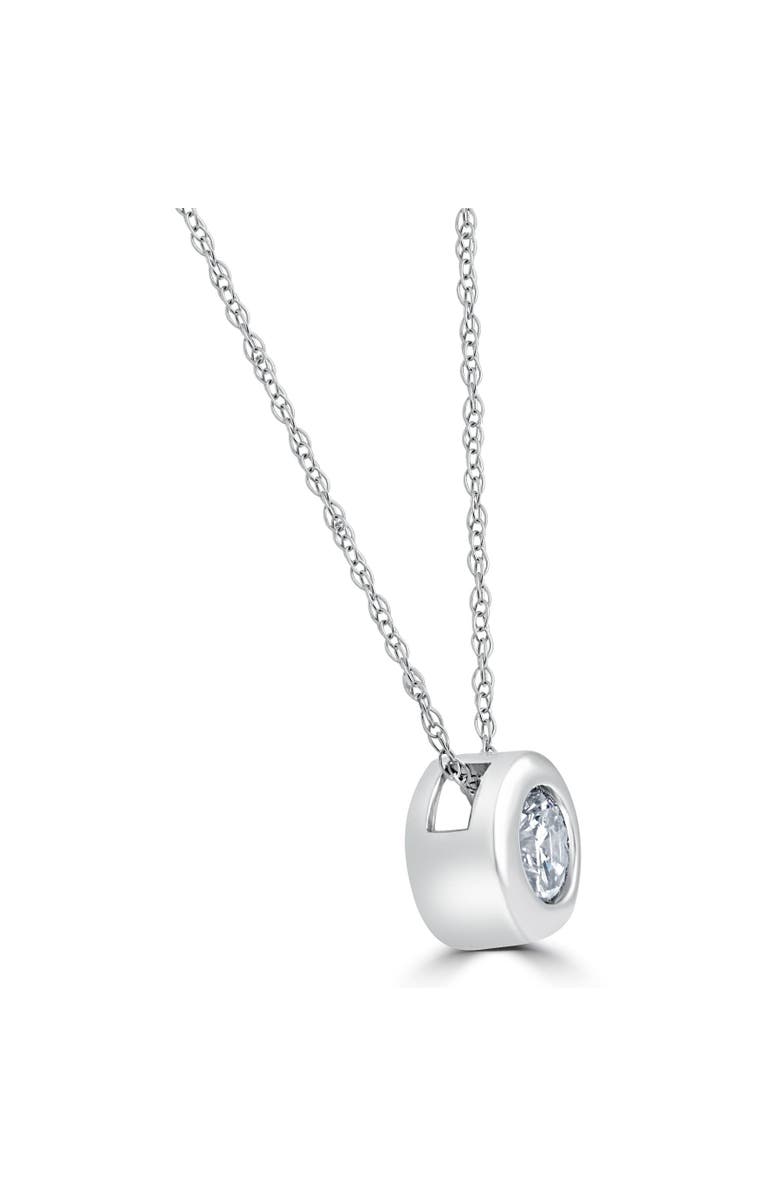 Bliss Diamond 1/4Ct Diamond Solitaire Pendant Women's 14k Gold Bezel Pendant Lab Grown, Alternate, color,