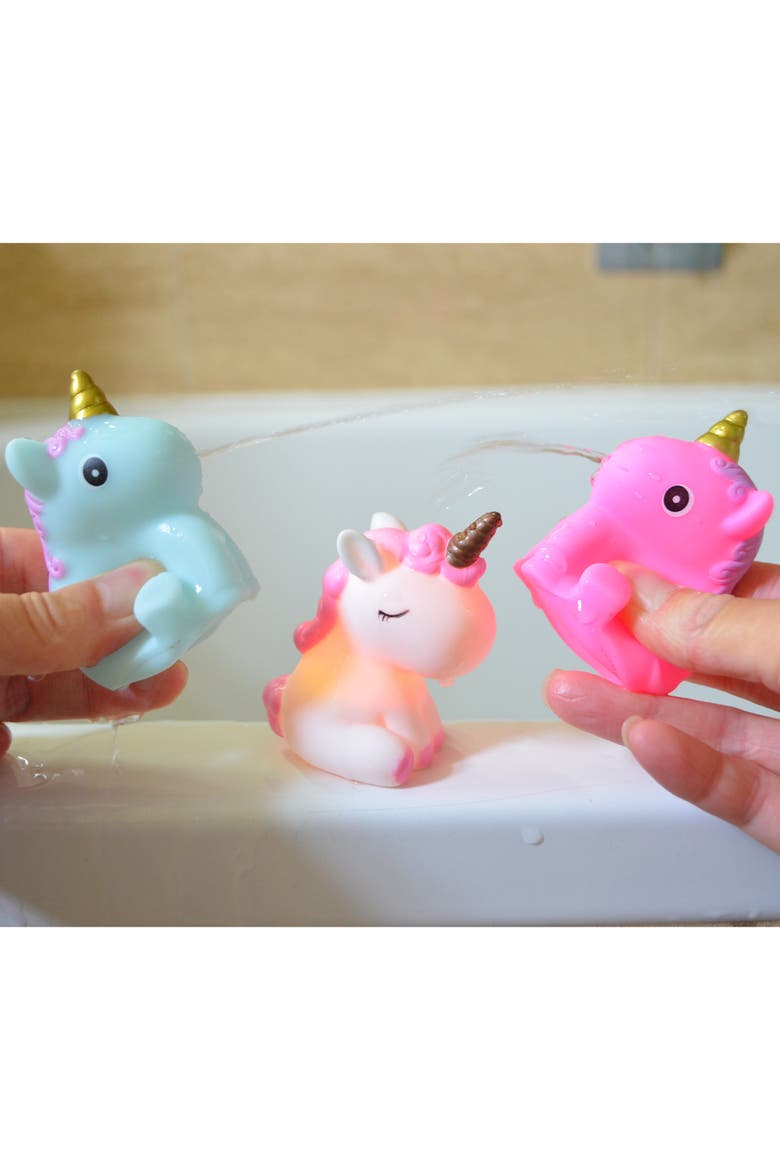 Bath Time Unicorns 3 Piece Toy Set, Alternate, color, Multicolored