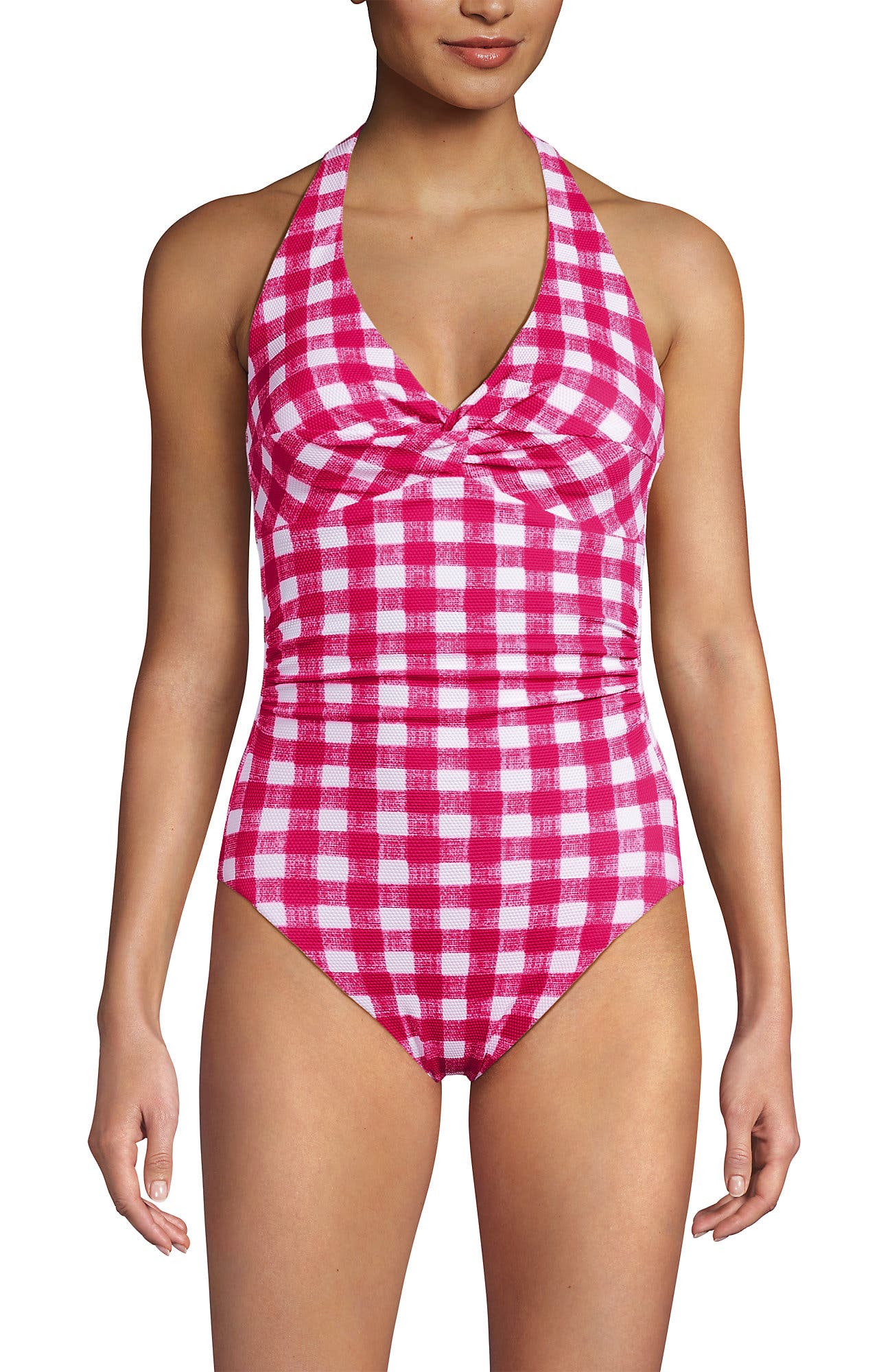Azalea Pink Gingham Pique