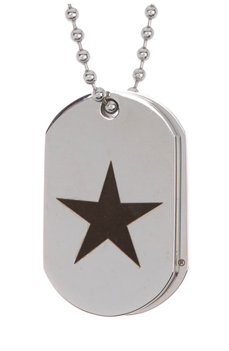 BRUNO BANANI Star Dog Tag & Bead Chain Necklace, Main, color, 