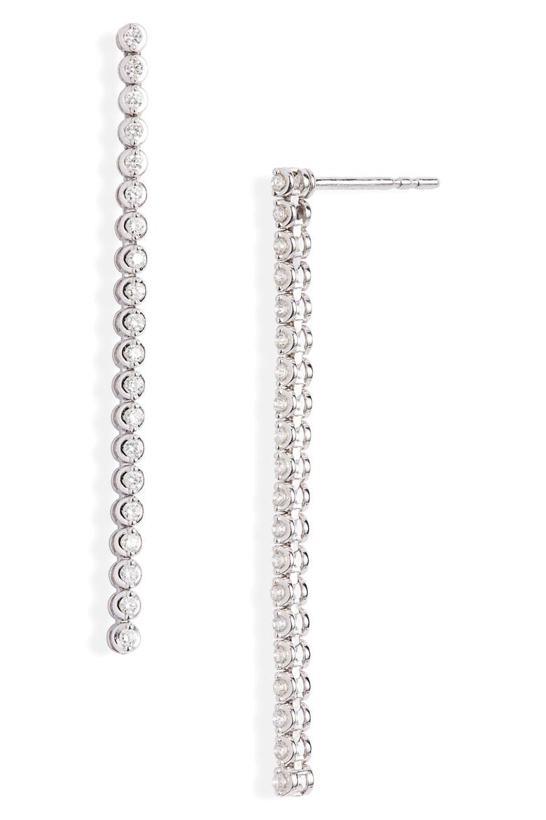 Audrey Linear Diamond Earrings (Nordstrom Exclusive), Main, color, WHITE GOLD/ DIAMOND