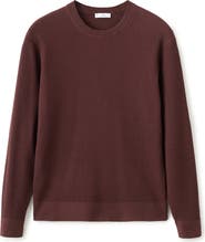 MANGO Fine Rib Cotton Blend Sweater