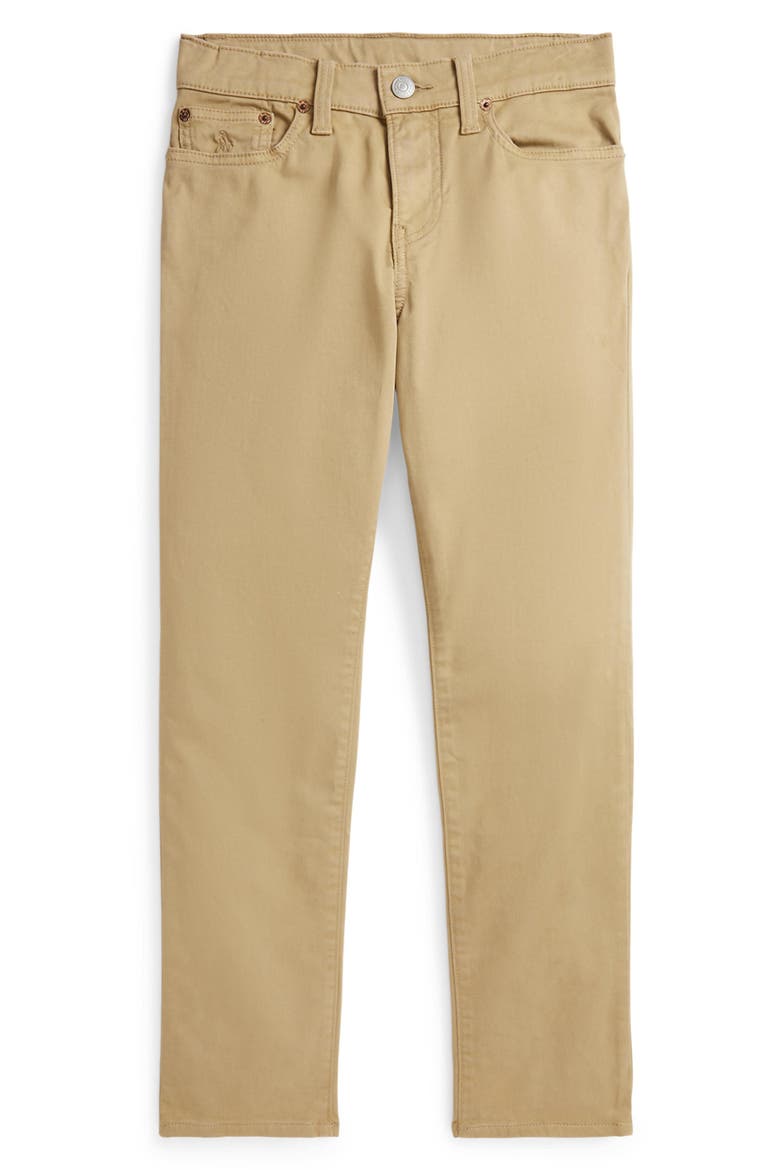 Kids' 5-Pocket Cotton Stretch Sateen Pants, Main, color, KHAKI