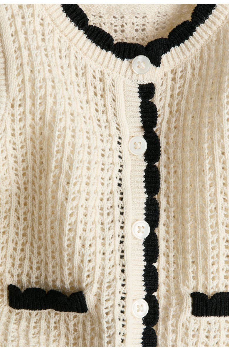 H&M 2-piece Pointelle-knit Cotton Set, Alternate, color, Cream