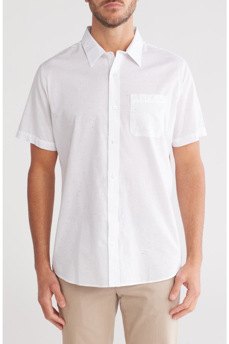 Studebaker Regular Fit Short Sleeve Shirt, Main, color, WHITE