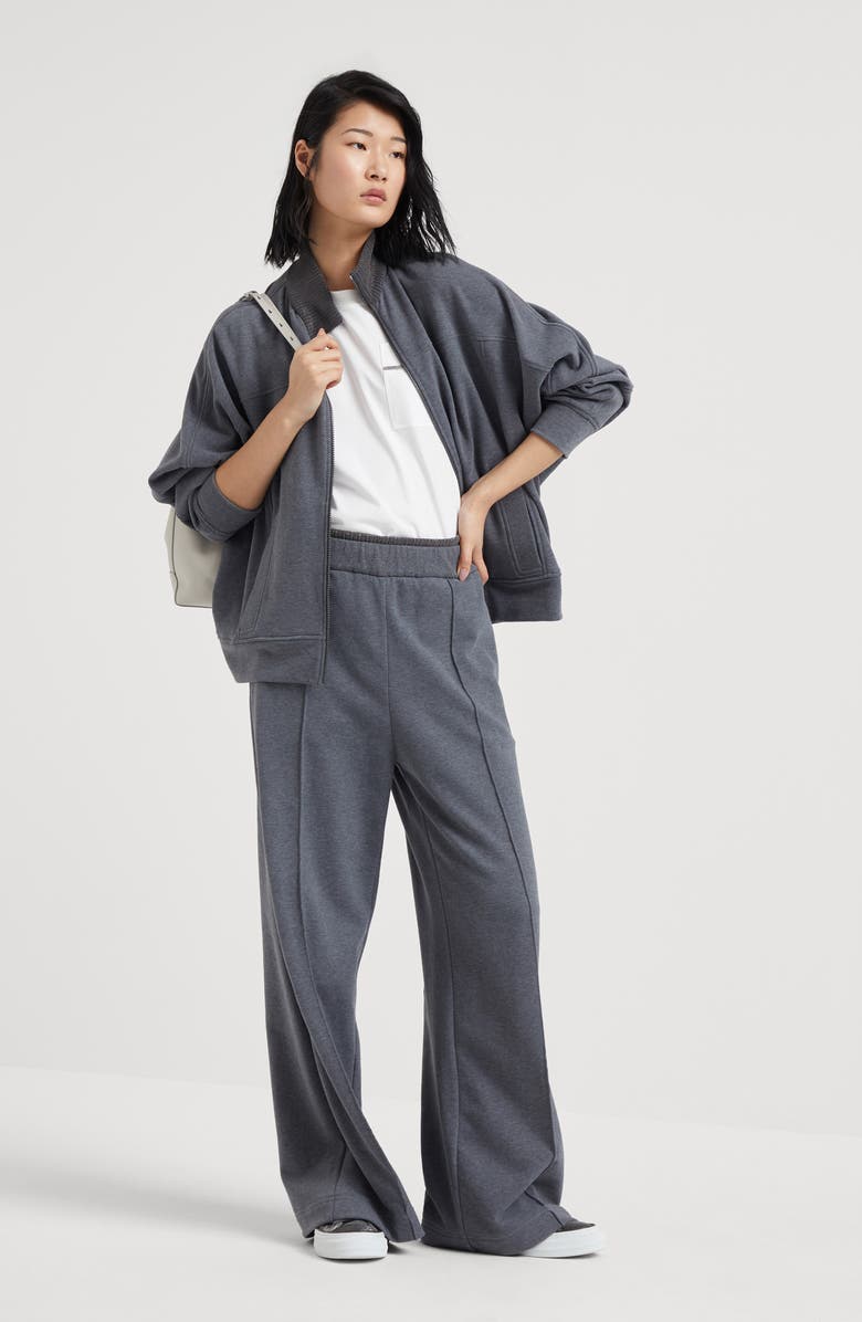 Brunello Cucinelli Cotton jersey T-shirt with shiny pocket detail, Alternate, color, 