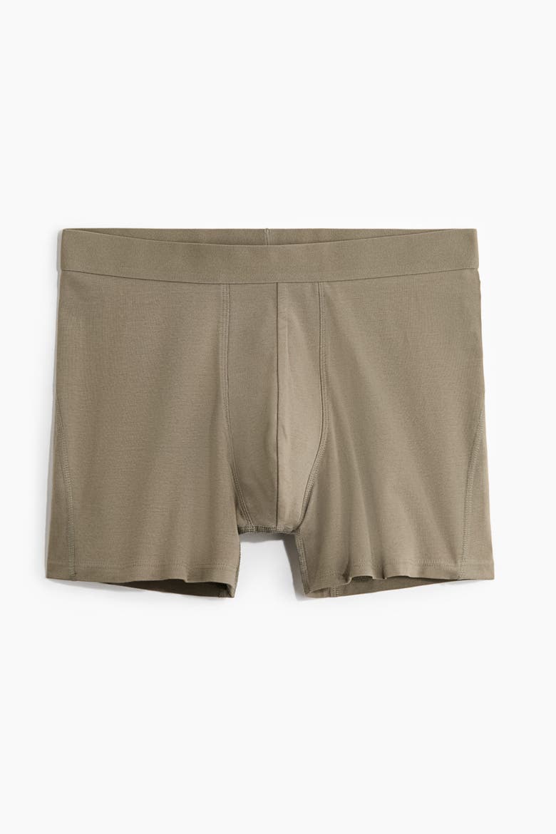 5-pack Mid Trunks With Lycra®, Alternate, color, Dark khaki green