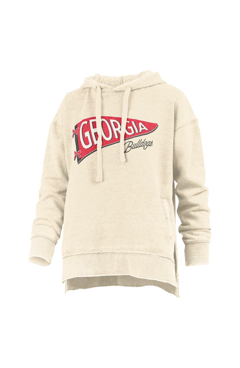 PRESSBOX Women's Pressbox  Cream Georgia Bulldogs Marni Pullover Hoodie, Alternate, color, 