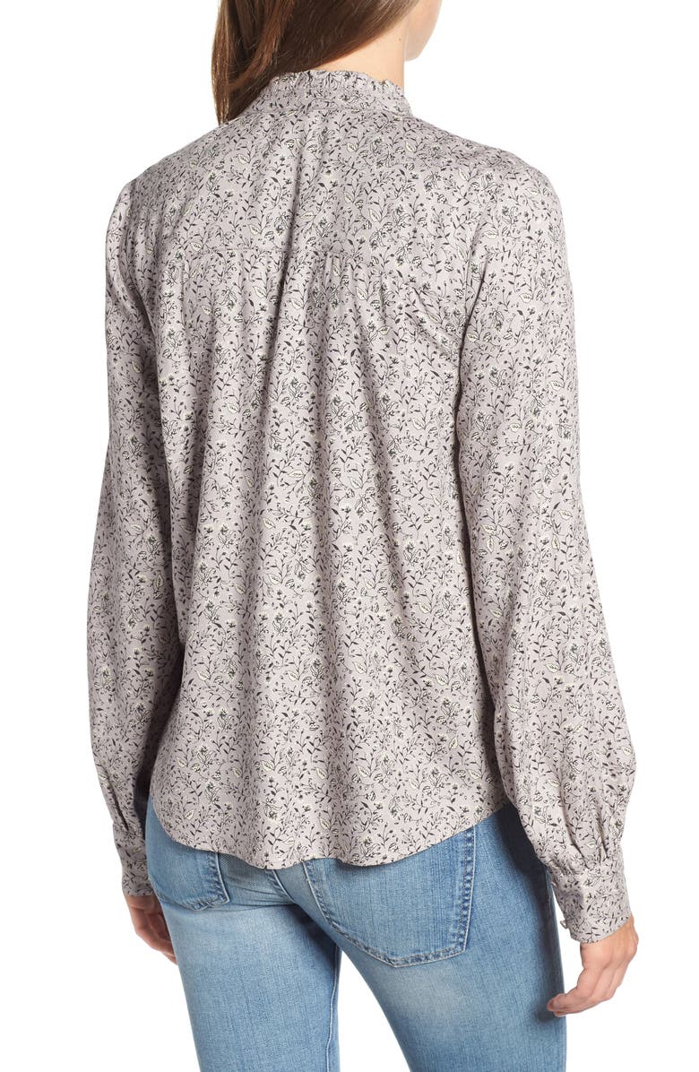 Hinge Ruffle V-Neck Blouse, Alternate, color,