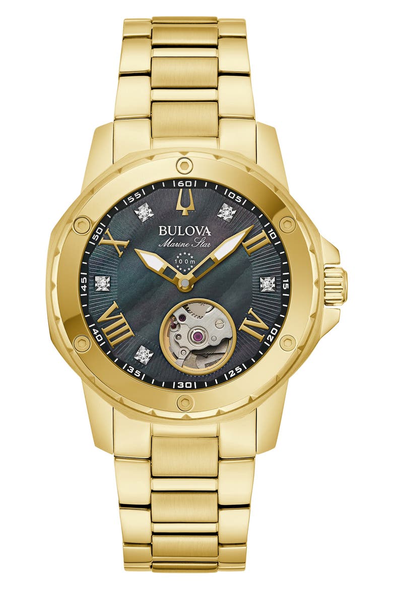 Marine Star Bracelet Watch, 35mm, Main, color, GOLD