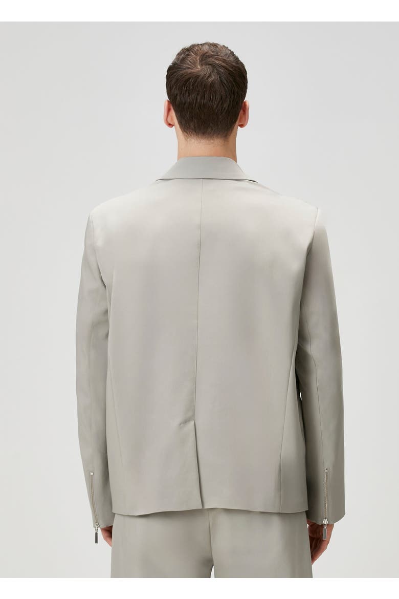 Cotton Zip Detail Woven Blazer, Alternate, color, beige