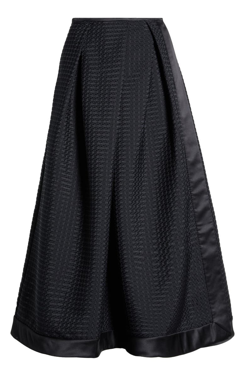 Giorgio Armani Pleated Jacquard Midi Skirt, Main, color, Solid Black