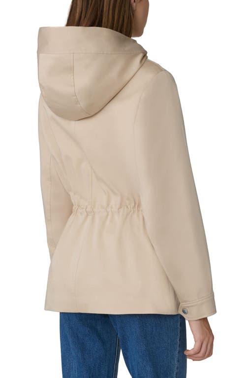 Soia & Kyo Avalynn Water Repellent Hooded Rain Coat In Almond