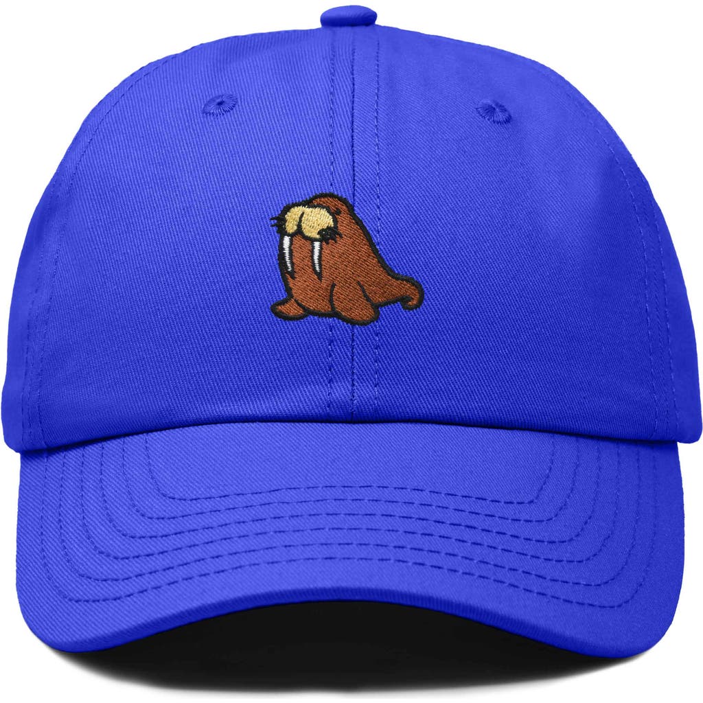 Dalix Walrus Embroidered Outdoor Cap In Royal Blue