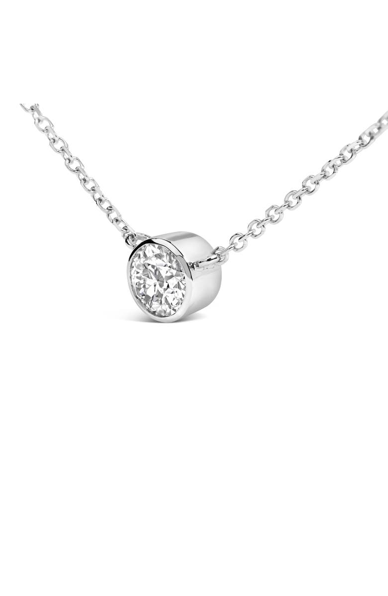 Haus of Brilliance 14K White Gold 1.00 Cttw Bezel Lab-Grown Diamond Solitaire Pendant Necklace, Alternate, color, White