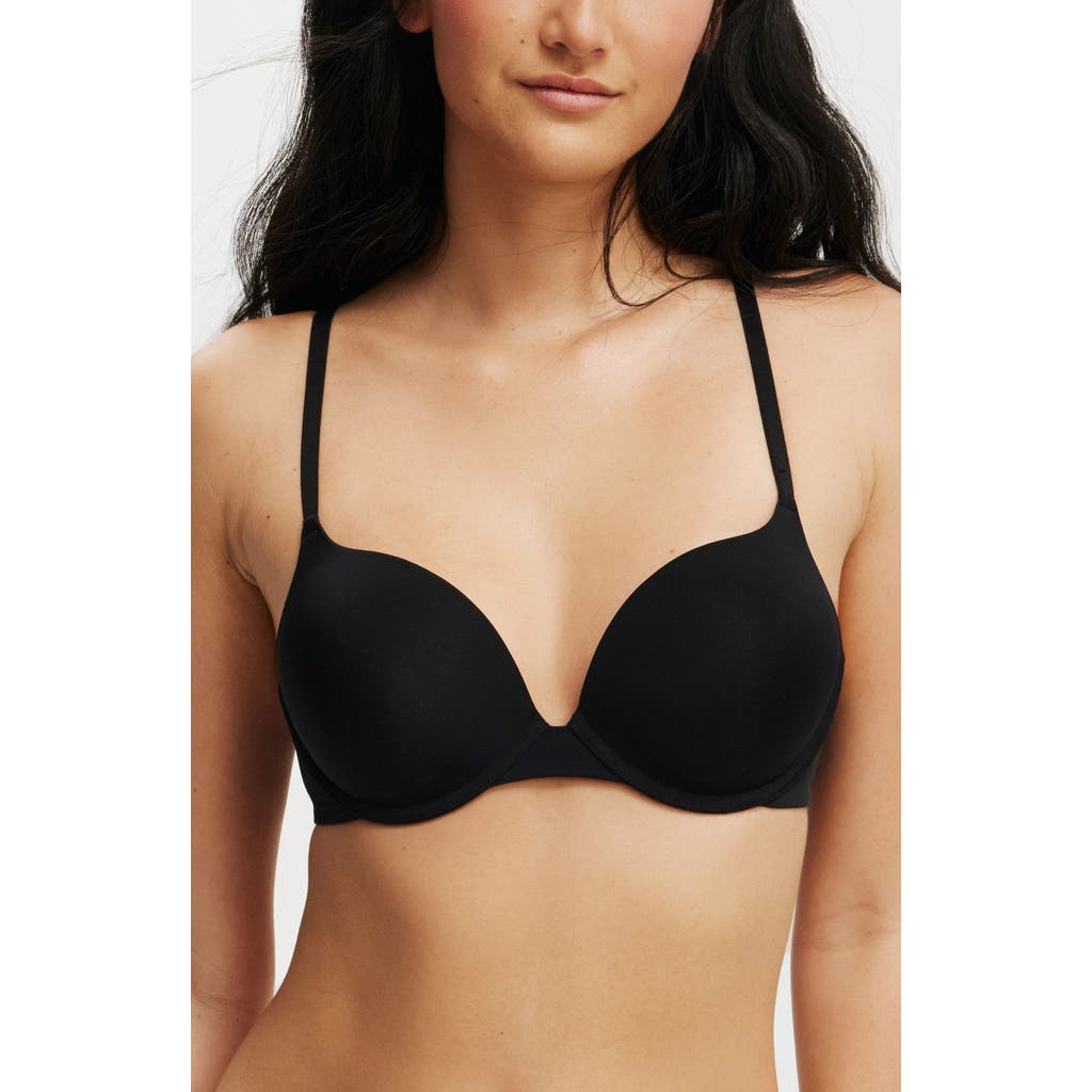 Cotton On Body Ultimate Comfort Push Up2 T-shirt Bra In Black