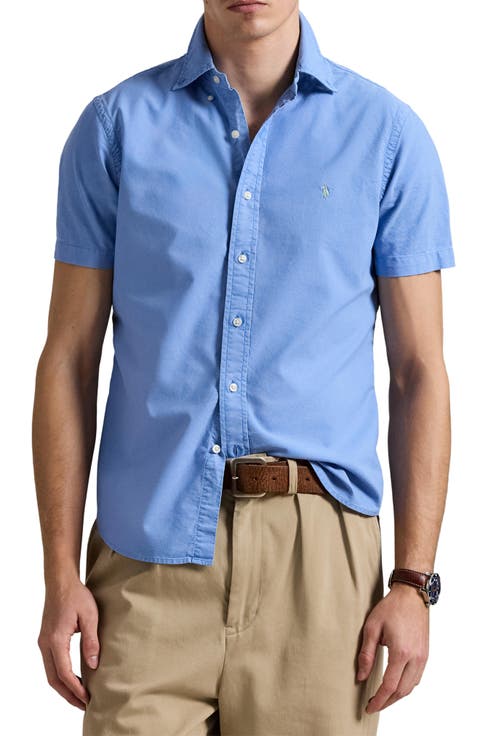 Classic Oxford Short Sleeve Button-Down Shirt