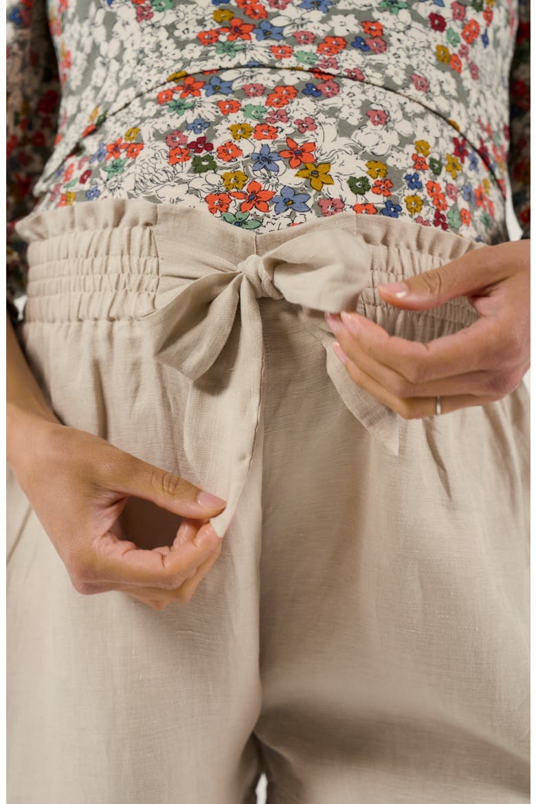 Maternity Twill Smock Shorts Nubie, Alternate, color, Beige