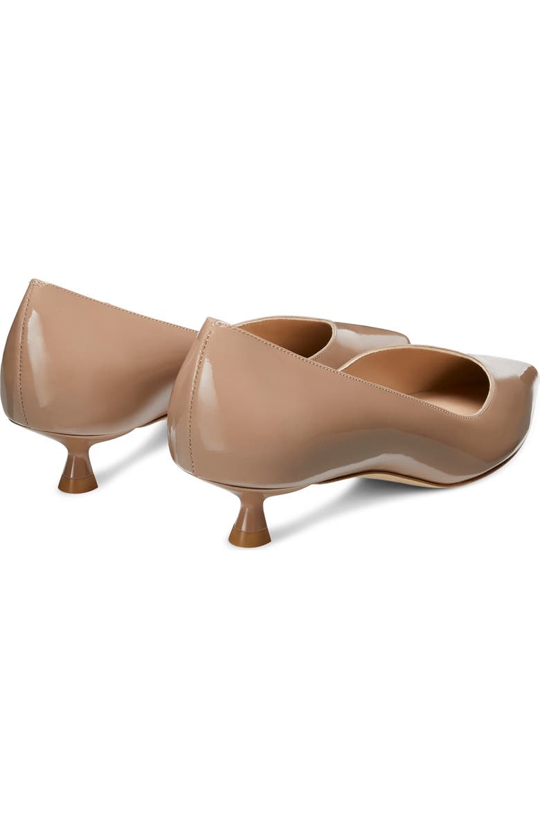 Stuart Weitzman Eva Kitten Heel Pointed Toe Pump, Alternate, color, Fawn