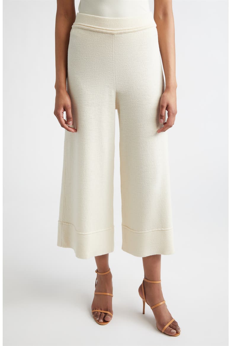 Romy Legacy Crepe Kit Ankle Wide Leg Pants, Main, color, ECRU