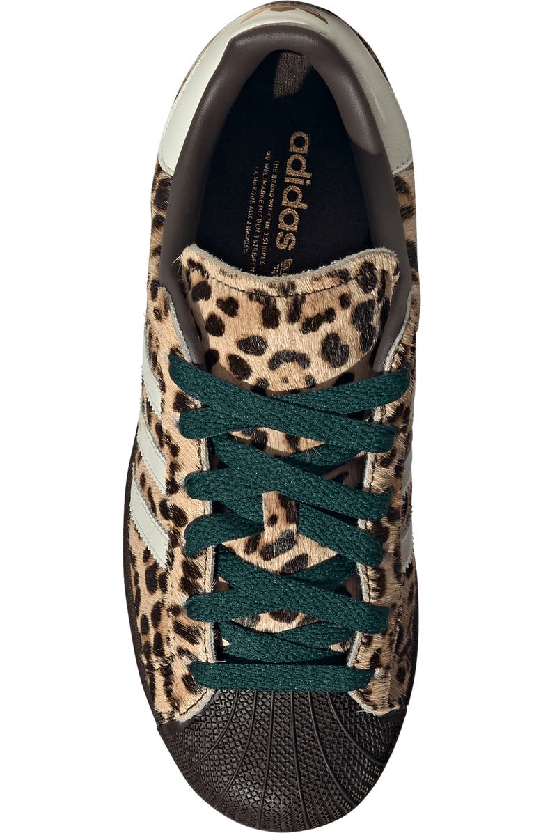 adidas Superstar II Sneaker, Alternate, color, Dark Brown Faux Calf Hair