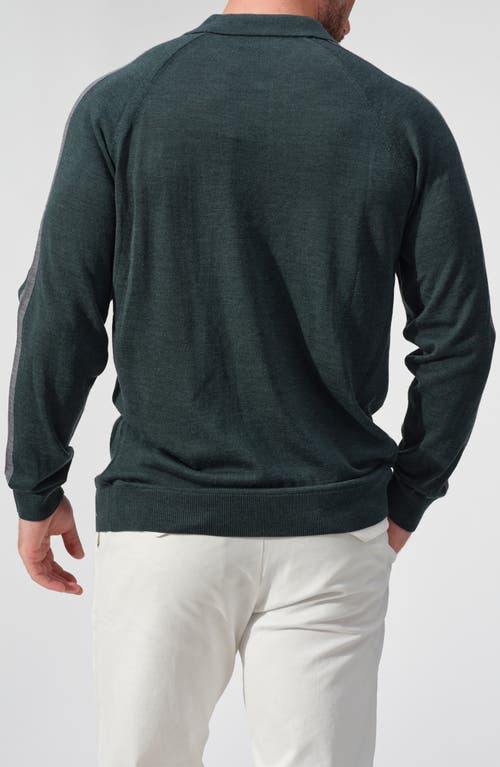 Studio Garnet Los Angeles Merino Wool Polo Sweater In Blue