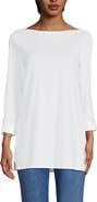 Lands' End Supima Cotton Adjustable 3/4 Sleeve Boatneck Tunic