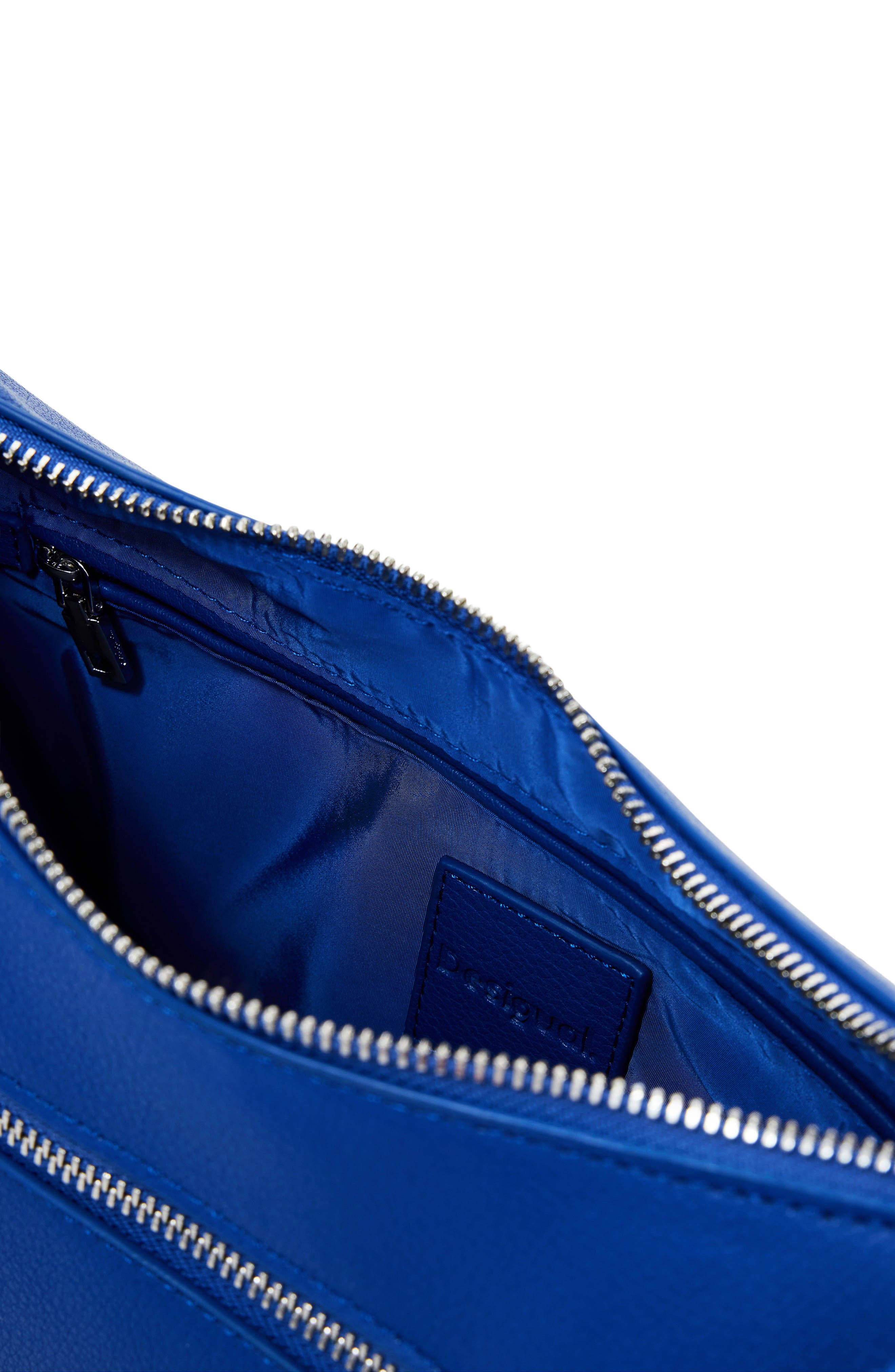 Desigual Faux Leather Shoulder Bag, Alternate, color, Royal Blue