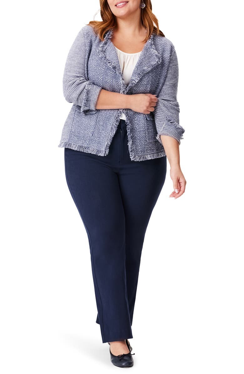 NIC+ZOE Fringe Pocket Knit Jacket, Alternate, color, 