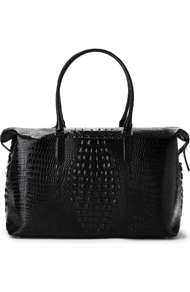 Brahmin Duxbury Croc Embossed Leather Weekend Bag, Alternate, color,
