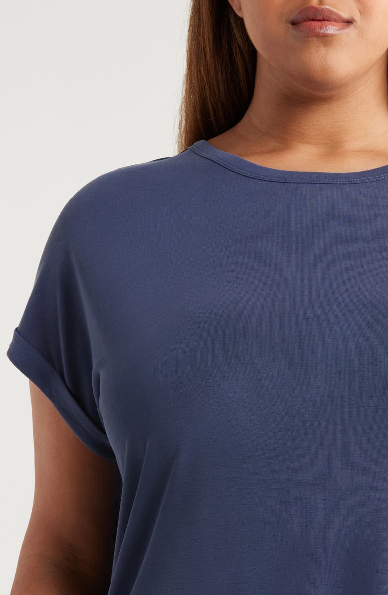 Lucky Brand Sandwash Short Dolman Sleeve Knit Top, Alternate, color, Navy