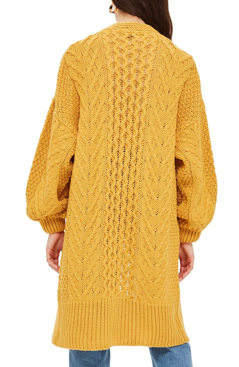 Topshop Long Open Front Cardi, Alternate, color,