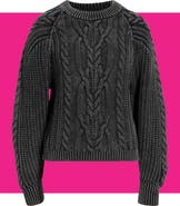Free People Frankie Cable Cotton Sweater