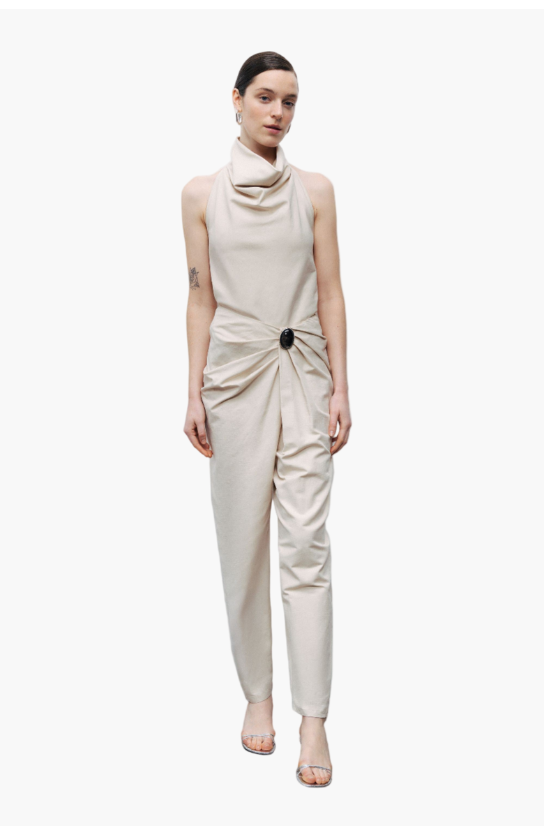 Nocturne Asymmetrical Draped Detail Pants, Alternate, color, 