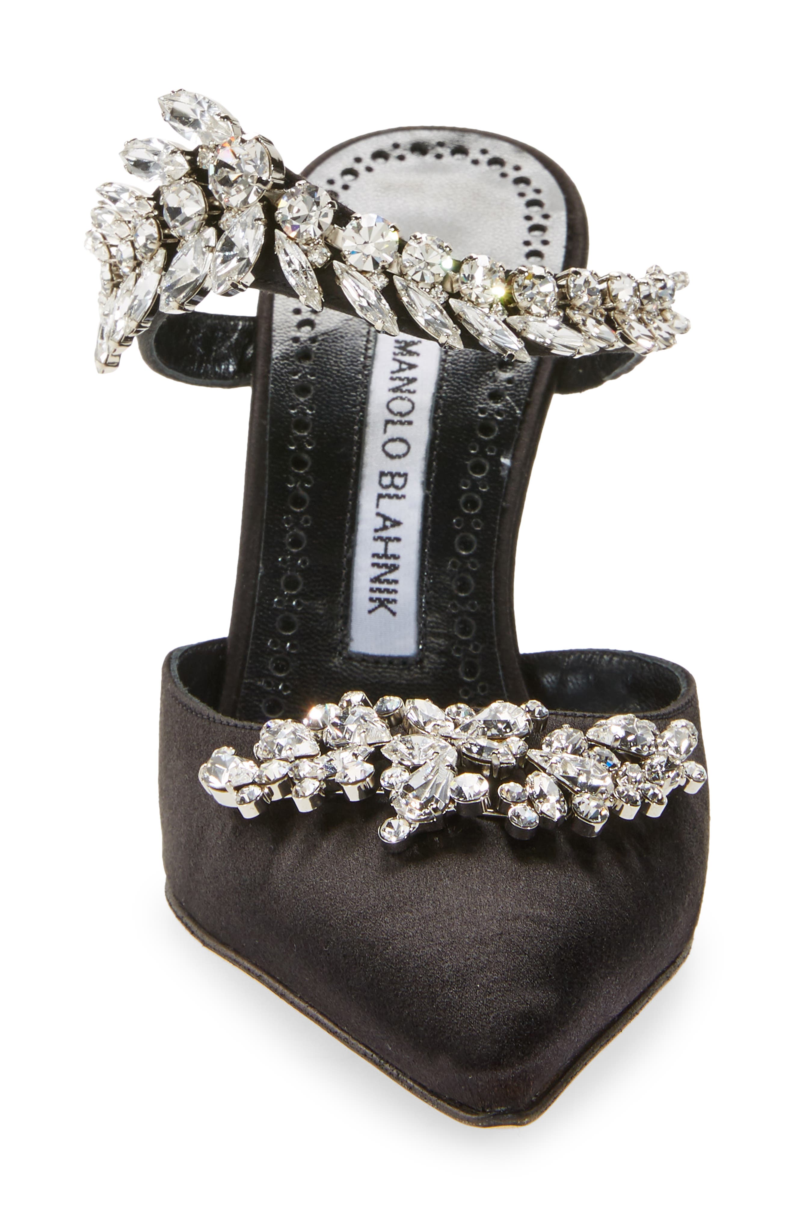 Lurum Jewel Leaf Mule, Alternate, color, BLACK