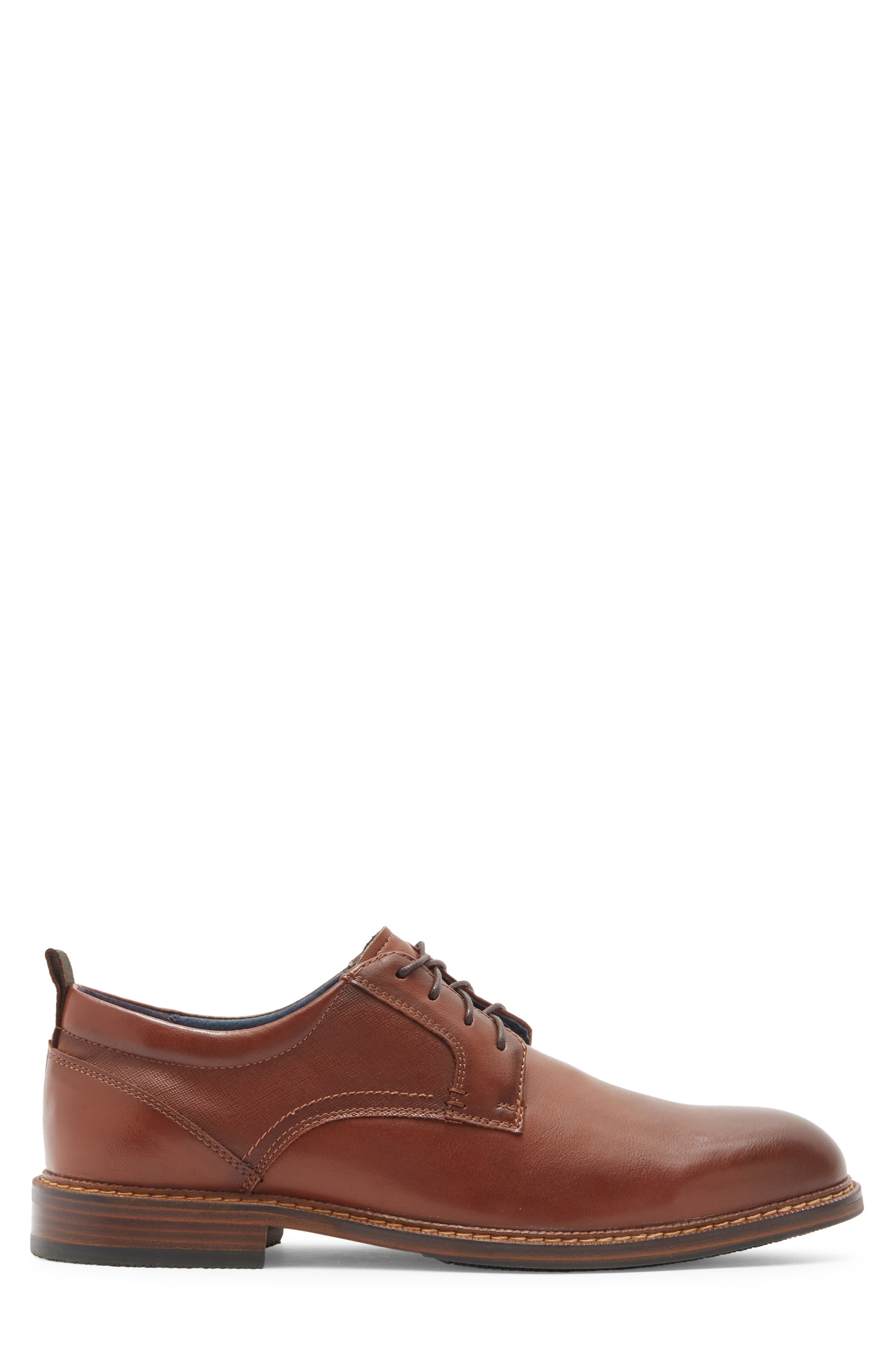 Pierce Plain Toe Derby, Alternate, color, COGNAC