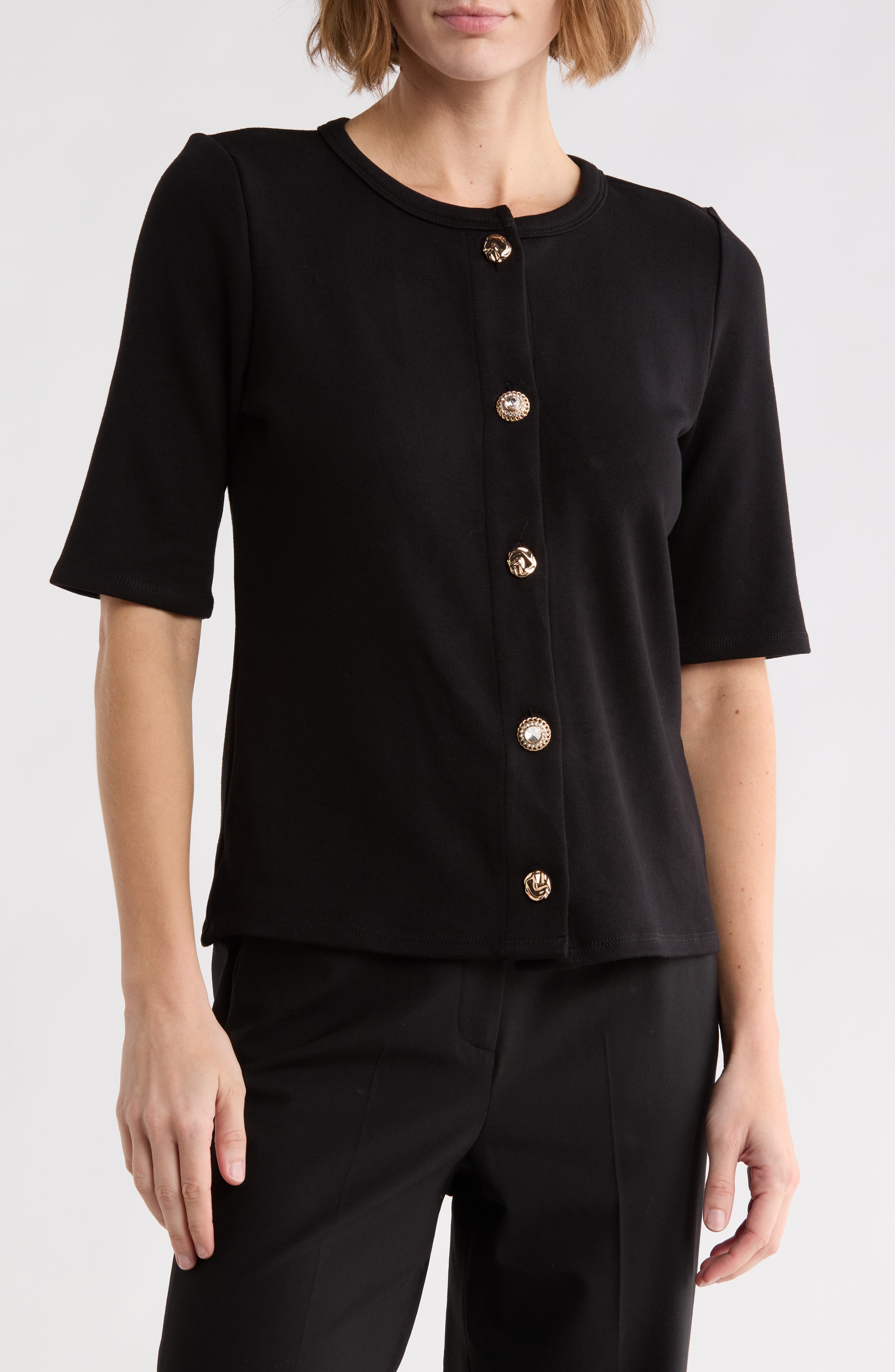 Milano Knit Short Sleeve Cardigan