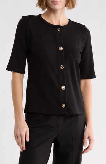 Milano Knit Short Sleeve Cardigan