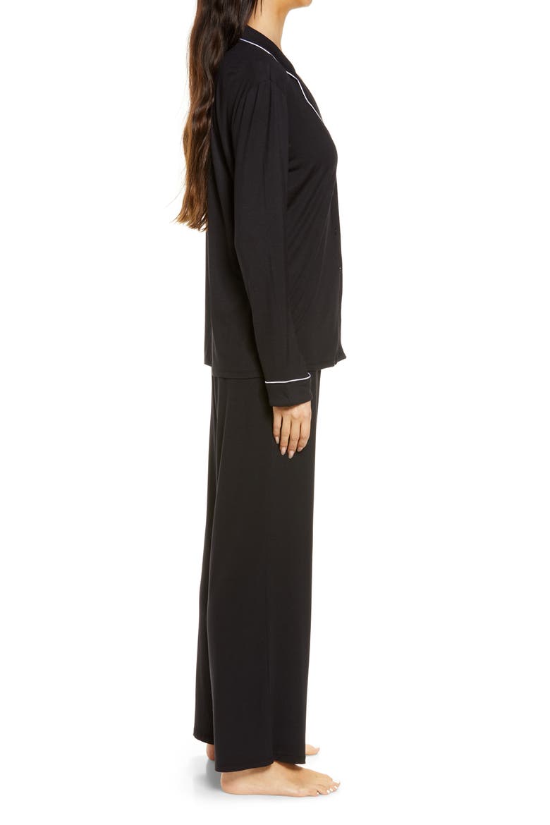 Moonlight Eco Knit Pajamas, Alternate, color, BLACK