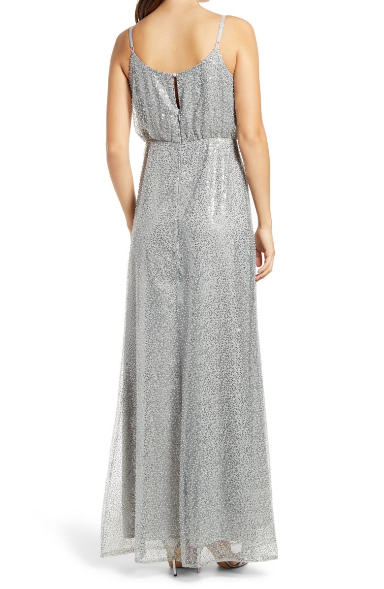 Chi Chi London Sequined Maxi Gown, Alternate, color, 