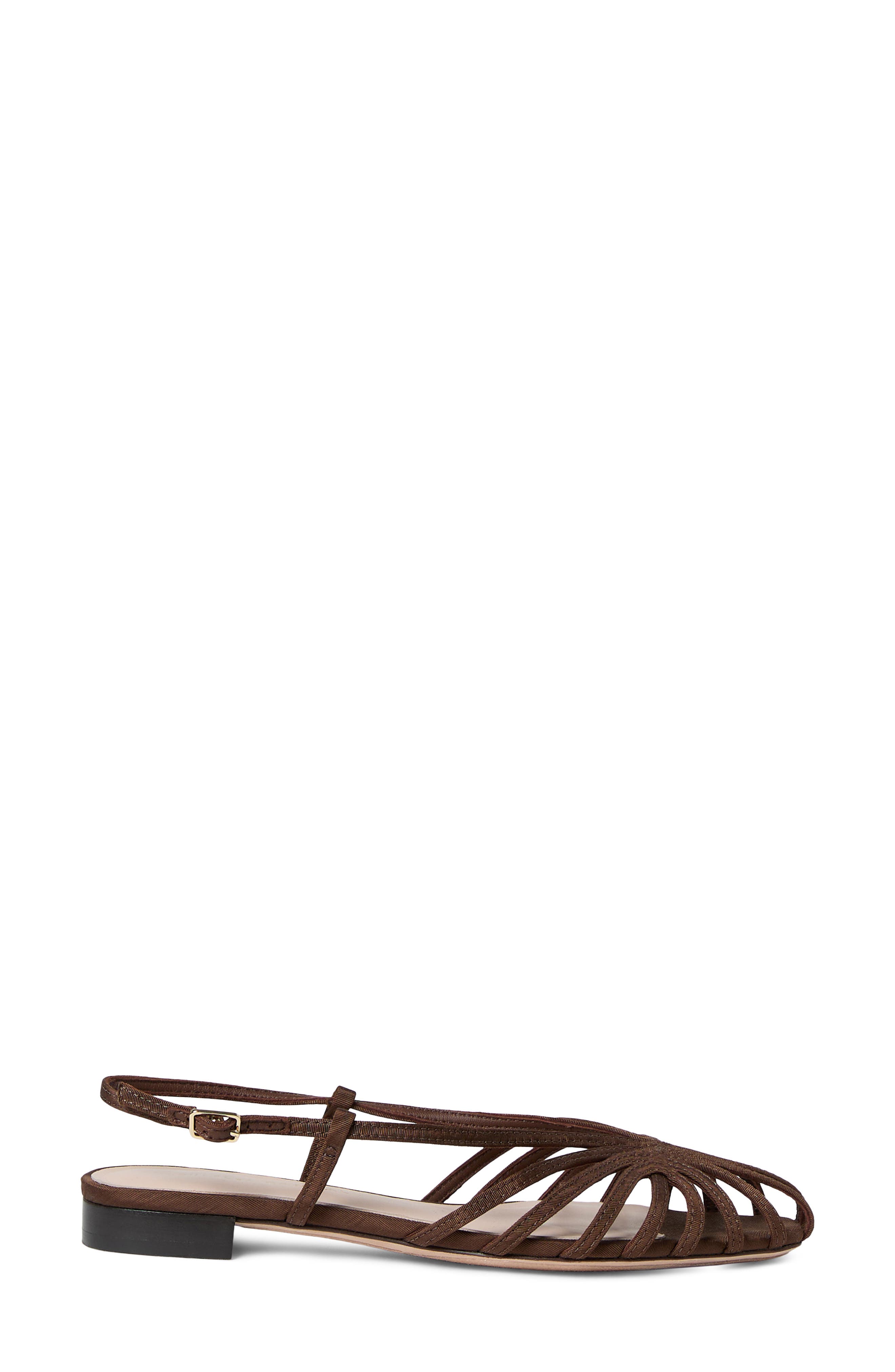 Loeffler Randall Devon Lattice Slingback Sandal, Alternate, color, Chocolate