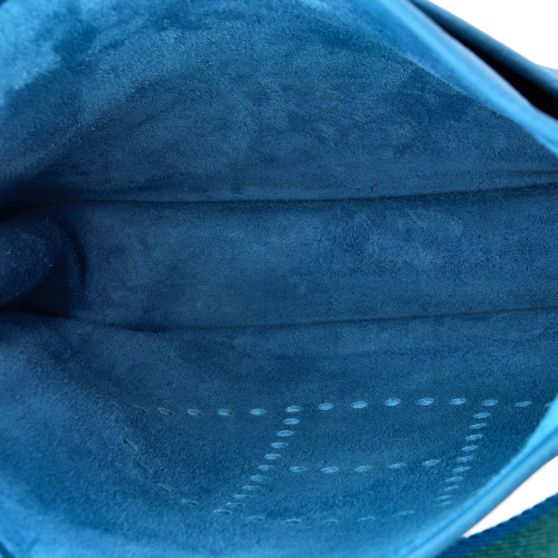 Pre-Owned Hermes Evelyne Bag Gen III Clemence PM, Alternate, color, Bleu Izmir