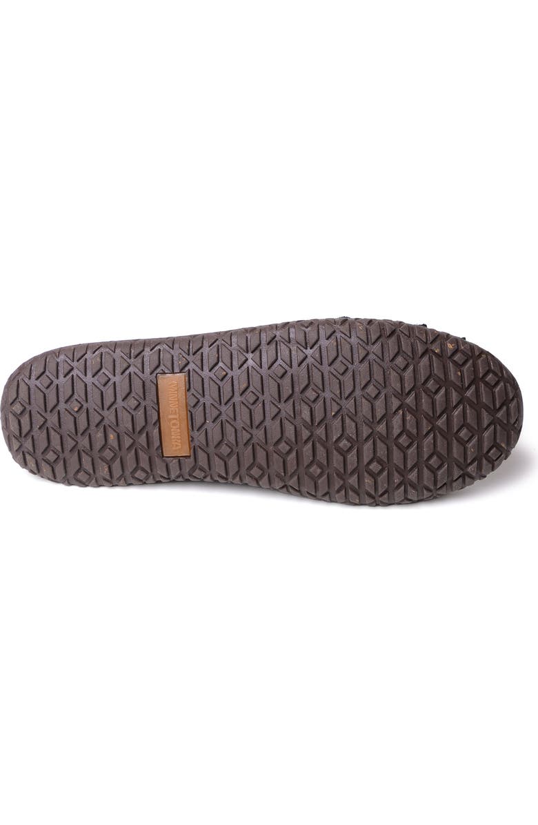 Minnetonka Kilty Tread Slipper, Alternate, color, Black