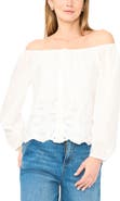 Vince Camuto Button-Up Off the Shoulder Top