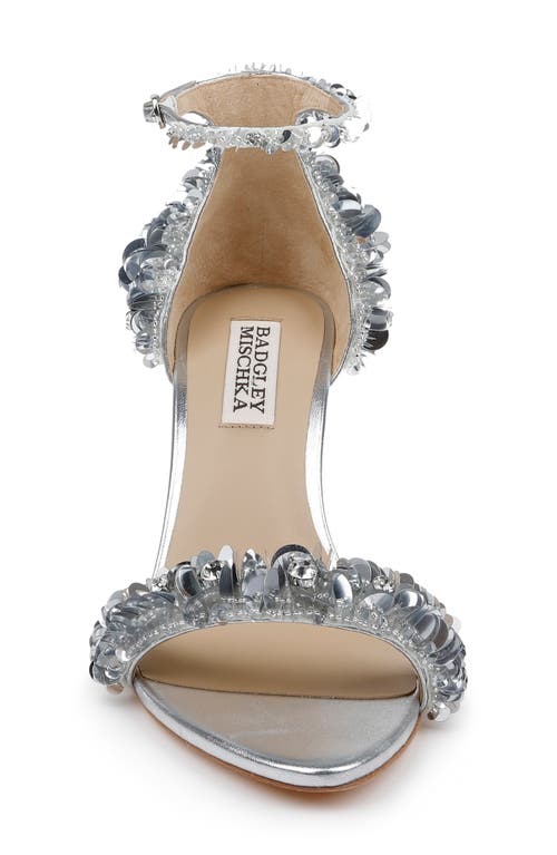 Badgley Mischka Collection Ankle Strap Sandal In Silver