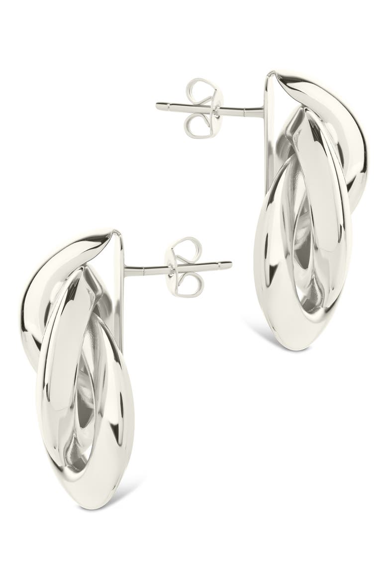 Ashton Layered Knocker Stud Earrings, Alternate, color, SILVER