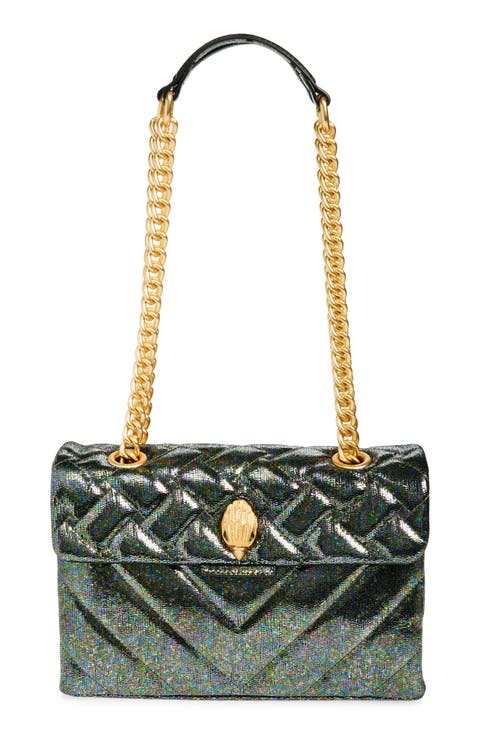Kensington Quilted Metallic Leather Convertible Shoulder Bag