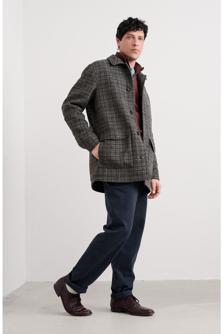 Rowlocks Glen Check Felted Jacket, Alternate, color, VENWYN IRON ORE